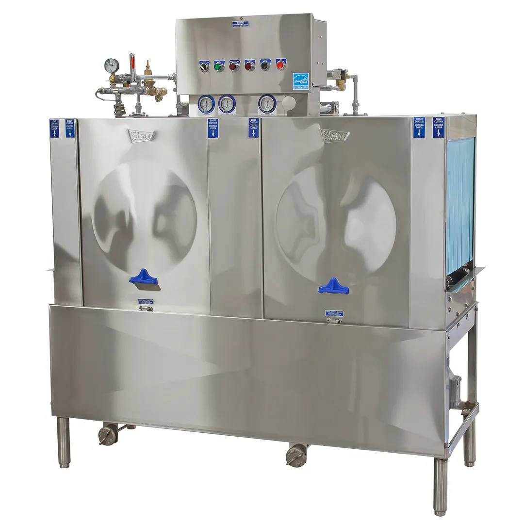 Stero ER64 64" Conveyor Dishwasher, 270 Rph - 121 Gal/Hr - High Temp Specify Tank without Booster