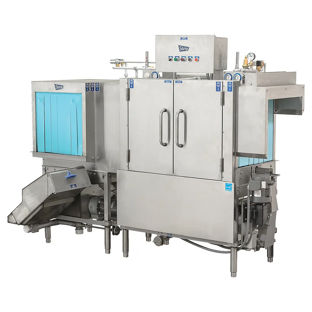 Stero ER76SC 76" Conveyor Dishwasher, 220 Rph - 146 Gal/Hr - High Temp Specify Tank without Booster