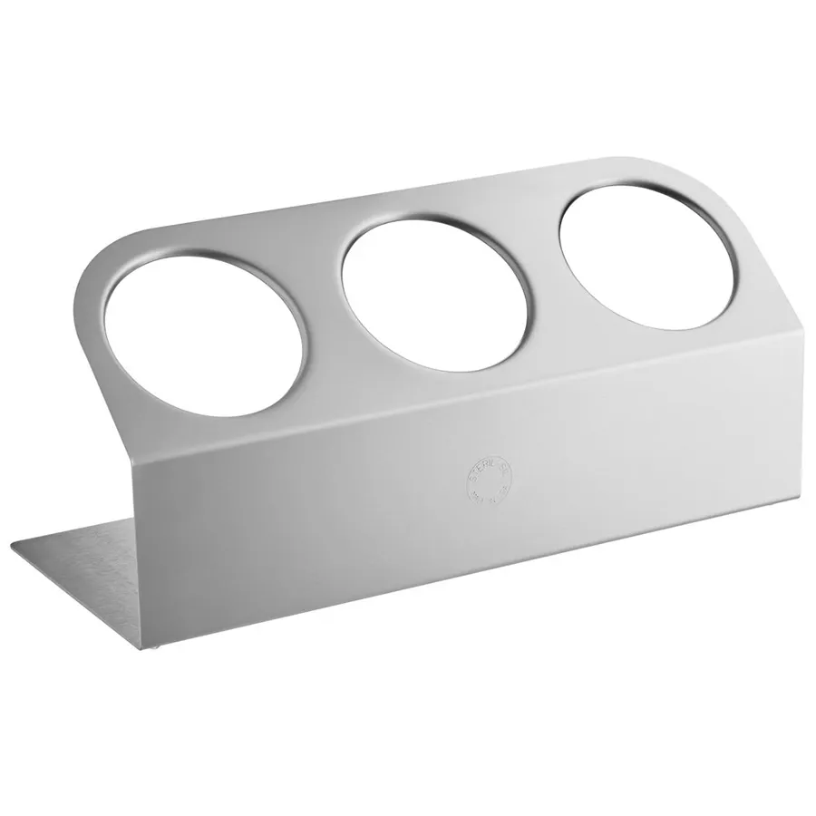 Steril-Sil HKS-3 Silverware Dispenser, 3-Hole, 4" Cutouts, Wall‑Mount, Stainless Steel, Made in USA