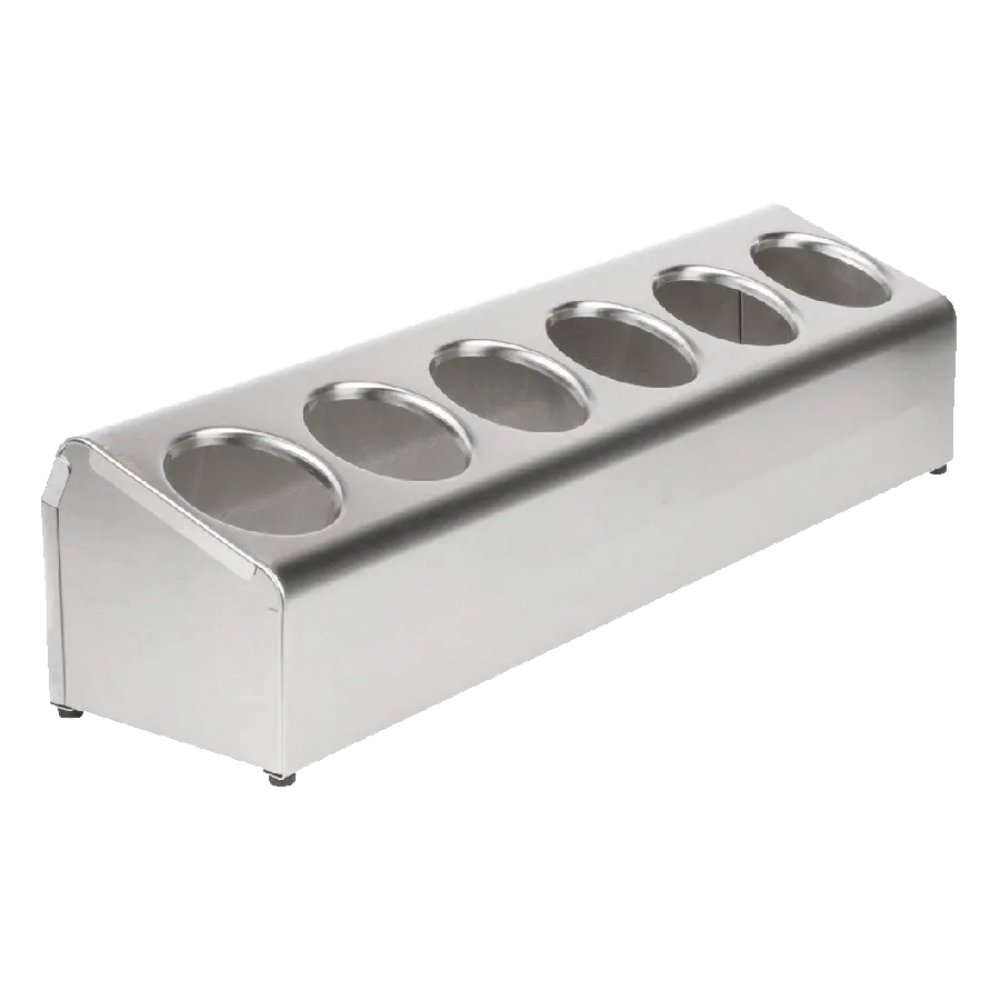Steril-Sil LTC-6 Countertop Silverware Dispenser, 6-Hole, Stainless Steel, NSF, Made in USA