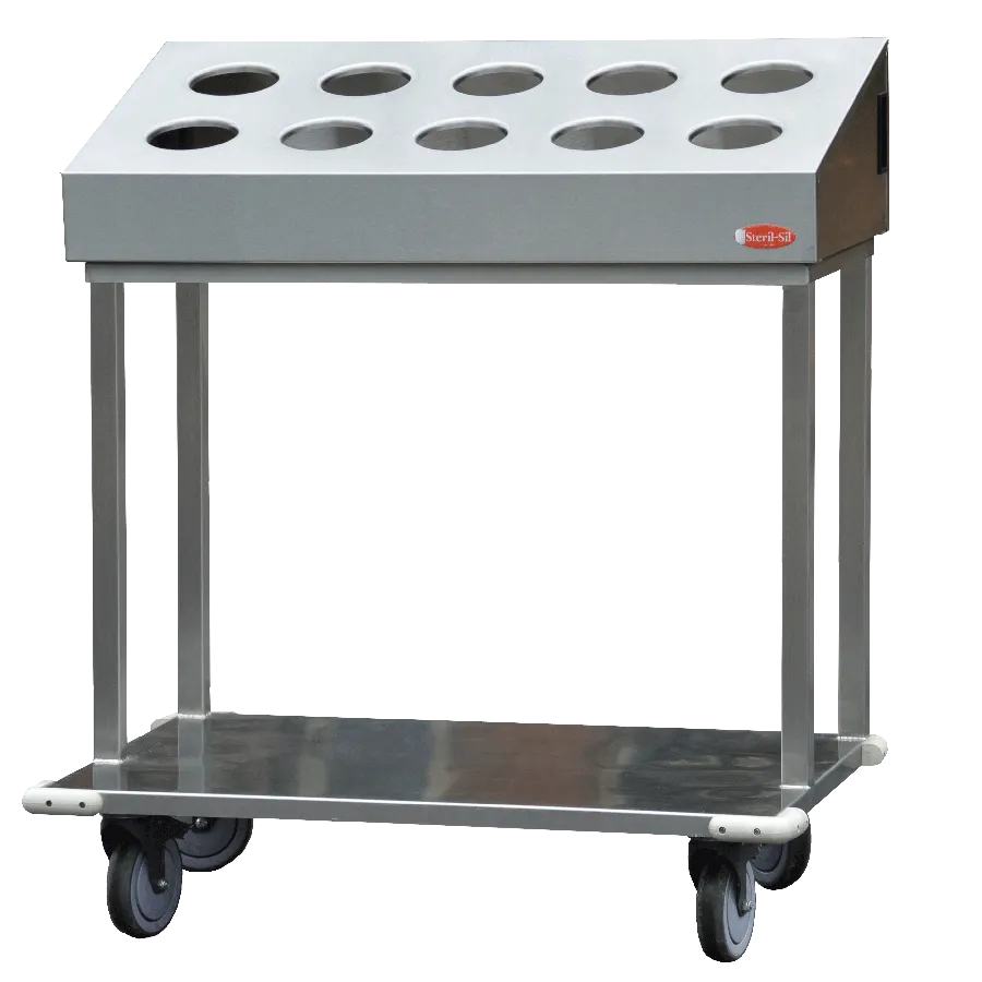 Steril-Sil OBC36-10 Open Base Tray & Silverware Cart, Holds (150) 14" x 18" Trays