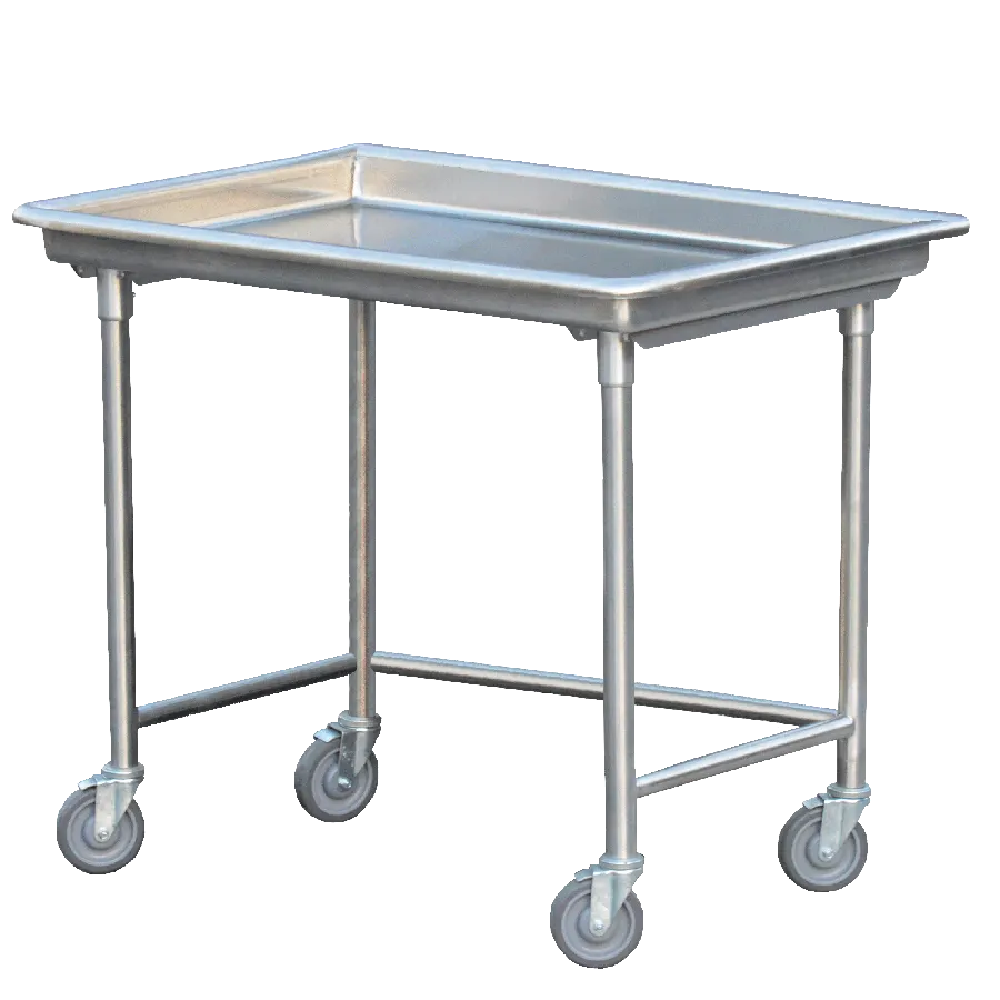 Steril-Sil STE-44-BN Mobile Dishtable Sorting Station w/ Open Front, 3" Turned-Up Edges