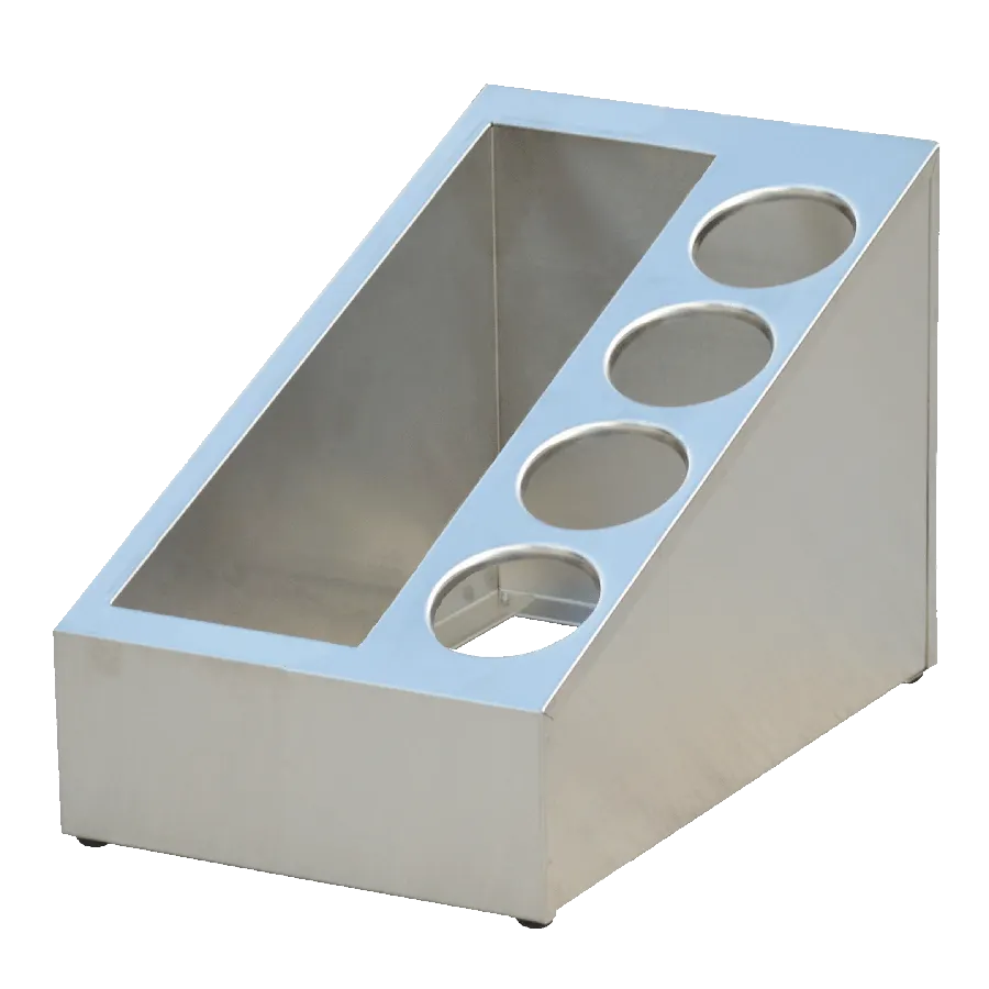 Steril-Sil VTC-3SP-4 Countertop Dispenser 5-Section Stainless Steel Silver Holds 3 1/6 Pans & 4 Cylinders