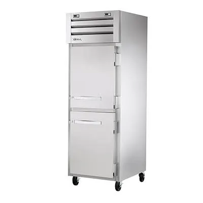 True STG1DT-2HS-HC 27" 1-Section Reach-In Refrigerator Freezer Combo w/ 2 Half Solid Doors