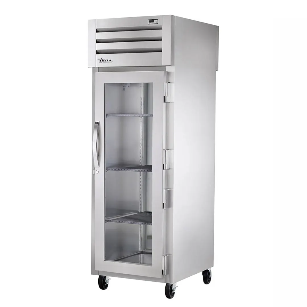 True STG1H-1G "Full Height" 1-Section 1-Door Glass Heated Holding Cabinet, 3 Shelves, Stainless Steel Front