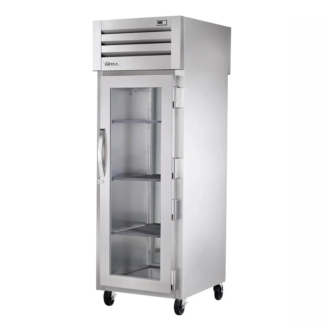True STG1HPT-1G-1S 1-Section Heated Holding Cabinet, 1 Glass & 1 Solid Door, 3 Shelves, 208-230V