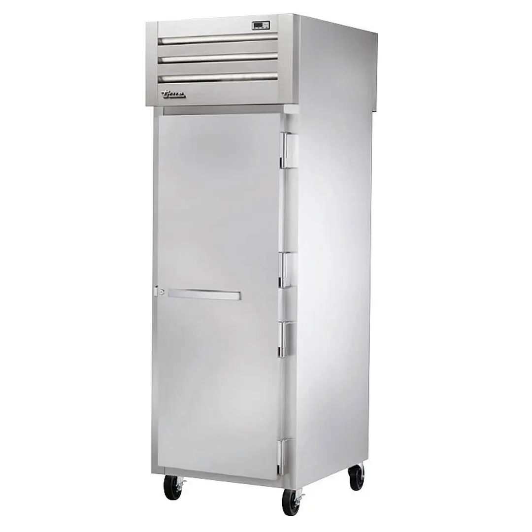 True STG1RPT-1S-1S-HC 1-Section Pass-Thru Refrigerator w/ Front Solid & Rear Solid Door, Stainless Steel Front-Aluminum Sides