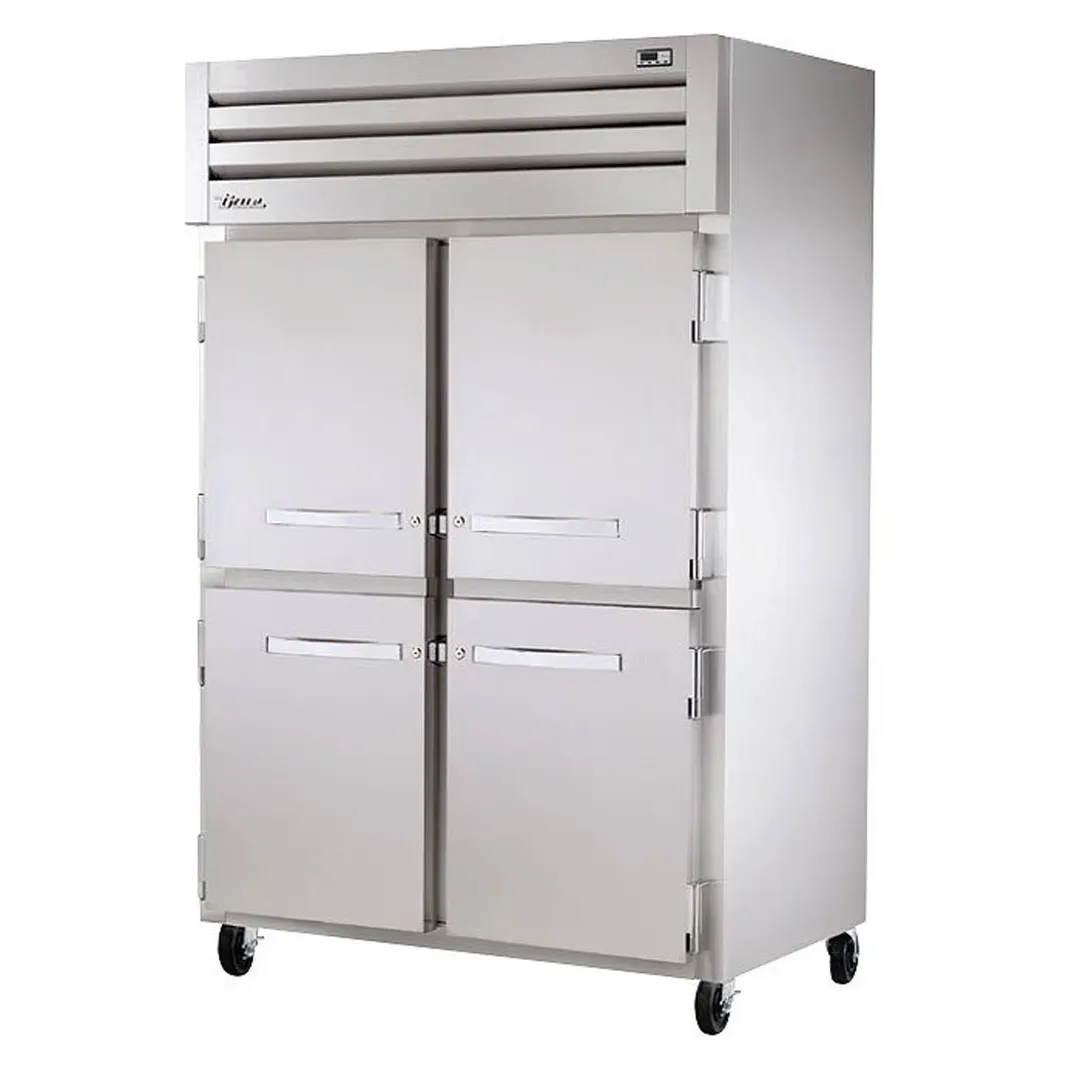 True STG2H-4HS 2-Section 4-Door “ Heated Holding Cabinet, Stainless Steel Front, 6-Shelf