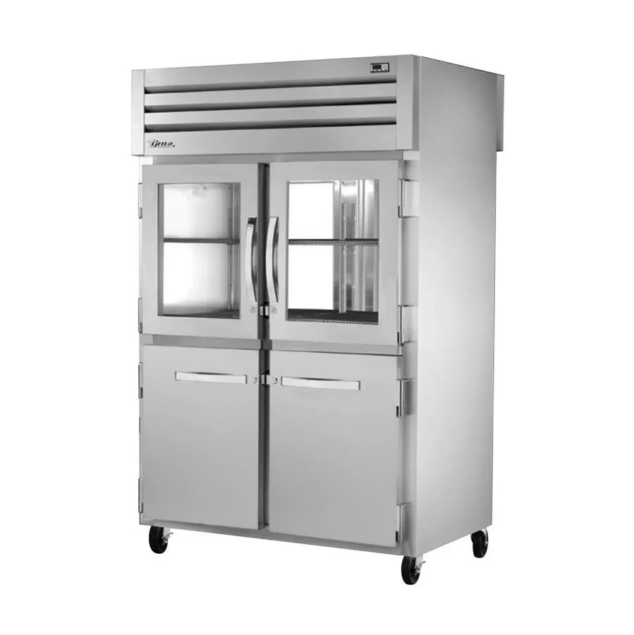 True STG2RPT-2HG/2HS-2G-HC Pass-Thru Half Front / Glass Rear Swing Doors Refrigerator