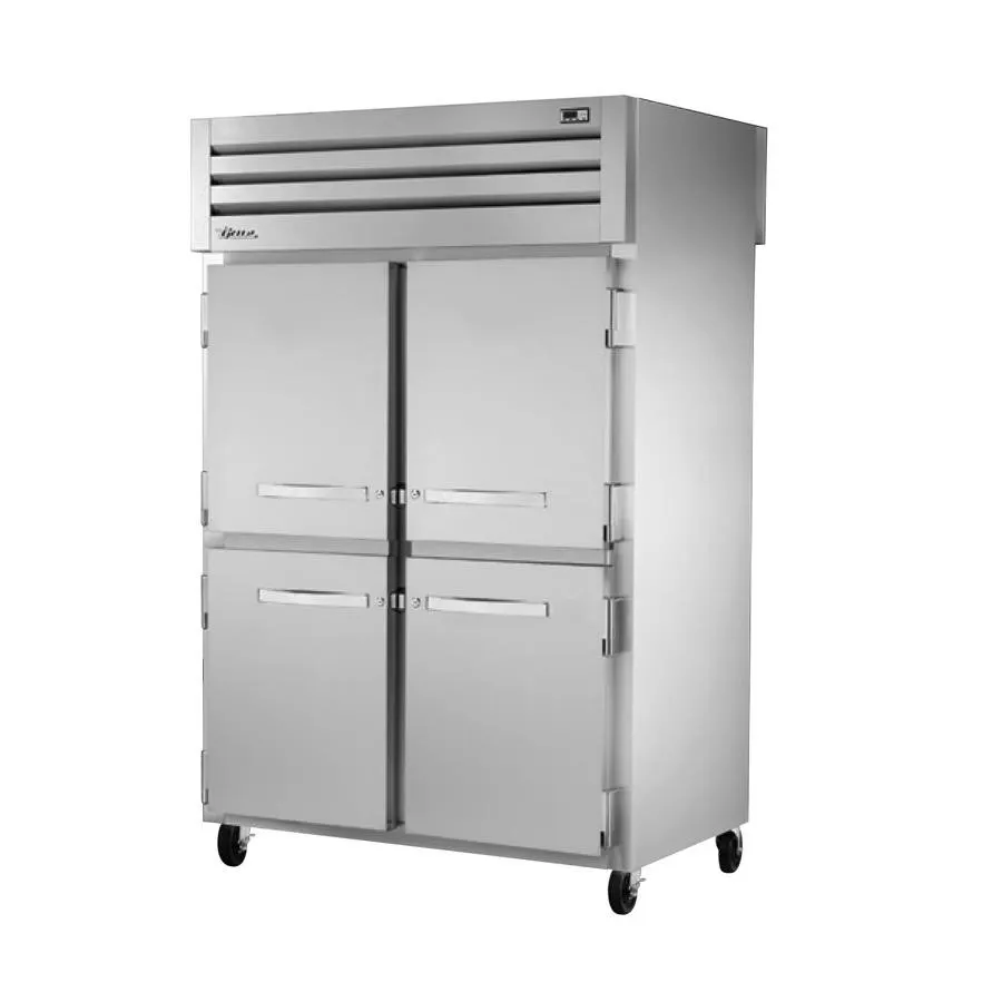 True STG2RPT-4HS-2S-HC 2-Section Pass-Thru Refrigerator w/ Front 4 Solid Half & Rear 2 Solid Full Doors