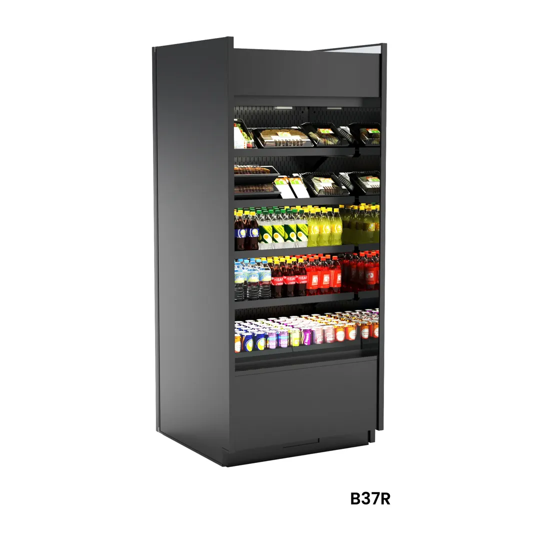Structural Concepts B37R 36" Self-Serve Open Air Refrigerated Display Case, 4 Shelves