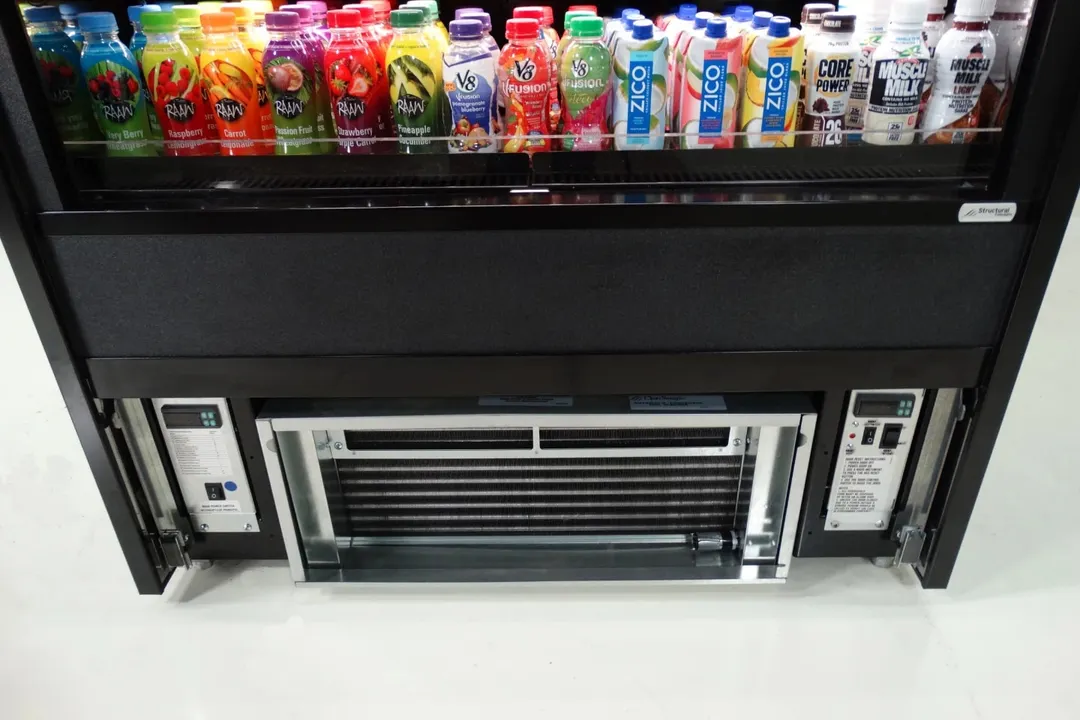 Structural Concepts BV4732 47" Vertical Self-Service Open Air Merchandiser, Laminate Exterior, Self-Contained, 4 Shelves, High Profile, Clean Sweep