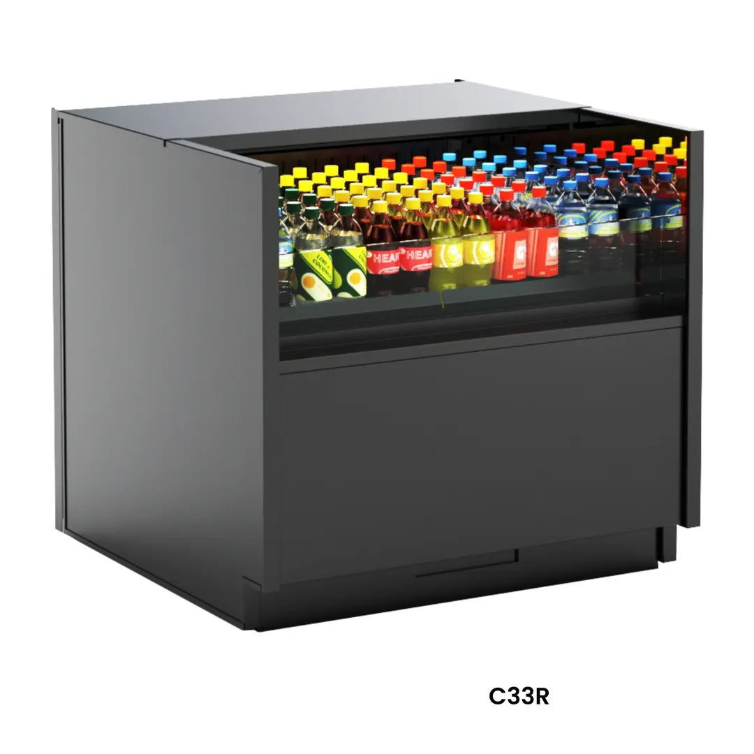 Structural Concepts C53R-CH 59" Self-Serve Refrigerated Counter Height Display Case in Black