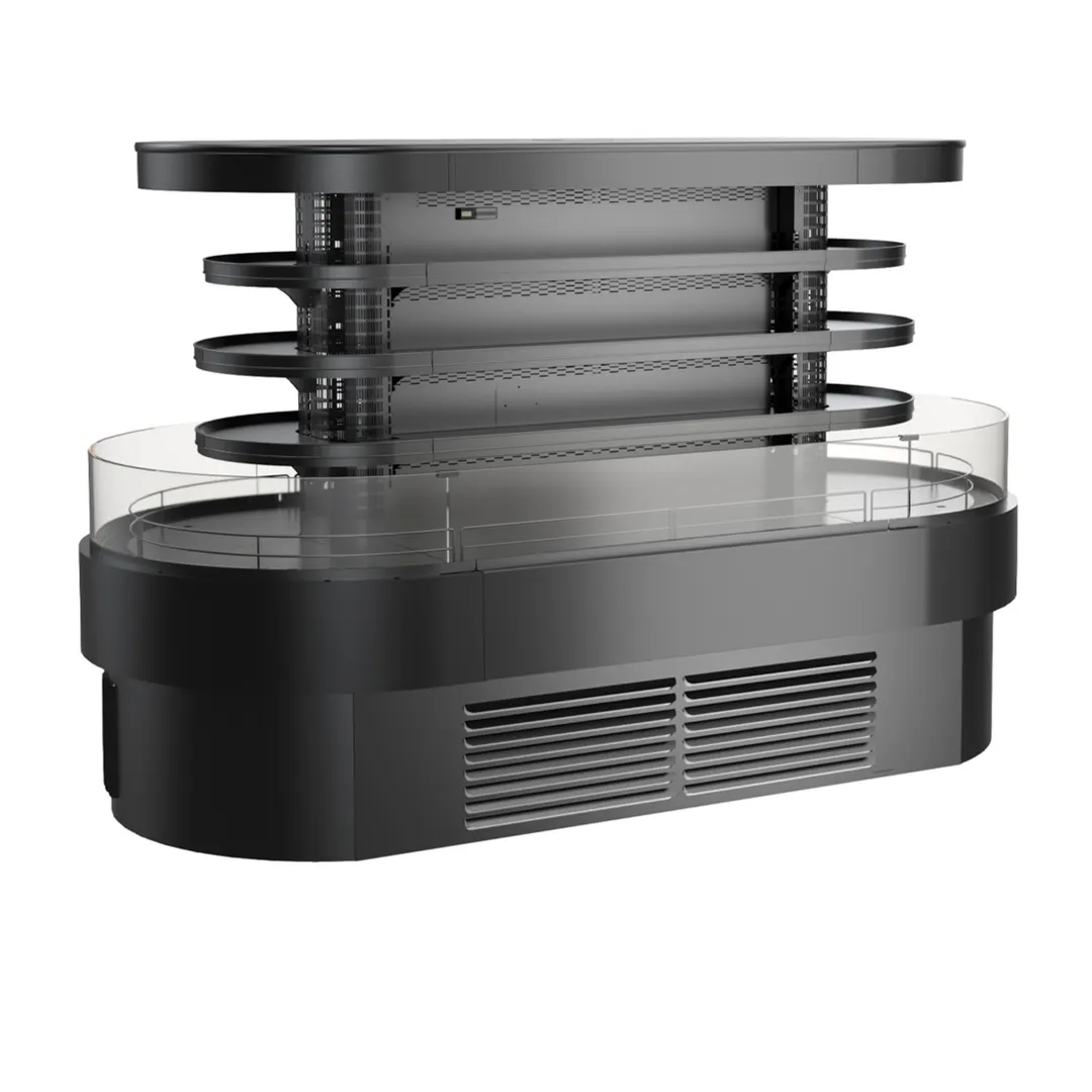 Structural Concepts FSI660R 80" Refrigerated Self-Service Island Open Air Mrchandiser, 3 Shelves