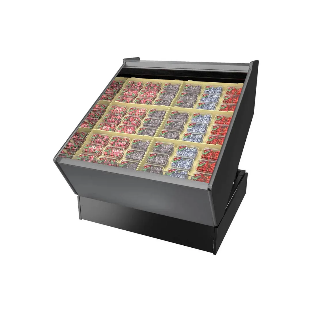 Structural Concepts FSIB4R 50" Self-Service Open Air Produce Case, Laminate Exterior, Full End Panels