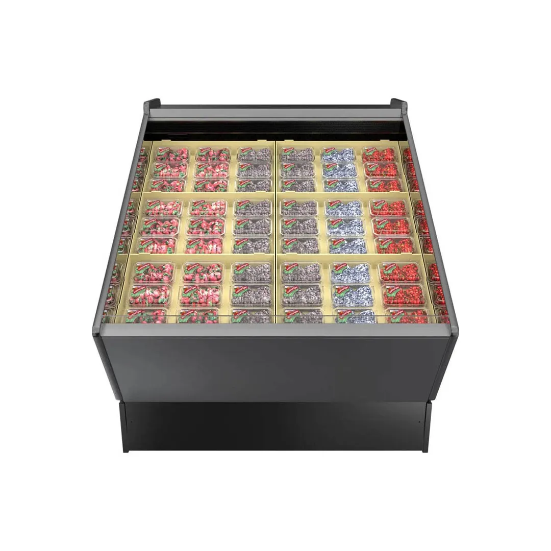 Structural Concepts FSIB4R 50" Self-Service Open Air Produce Case, Laminate Exterior, Full End Panels