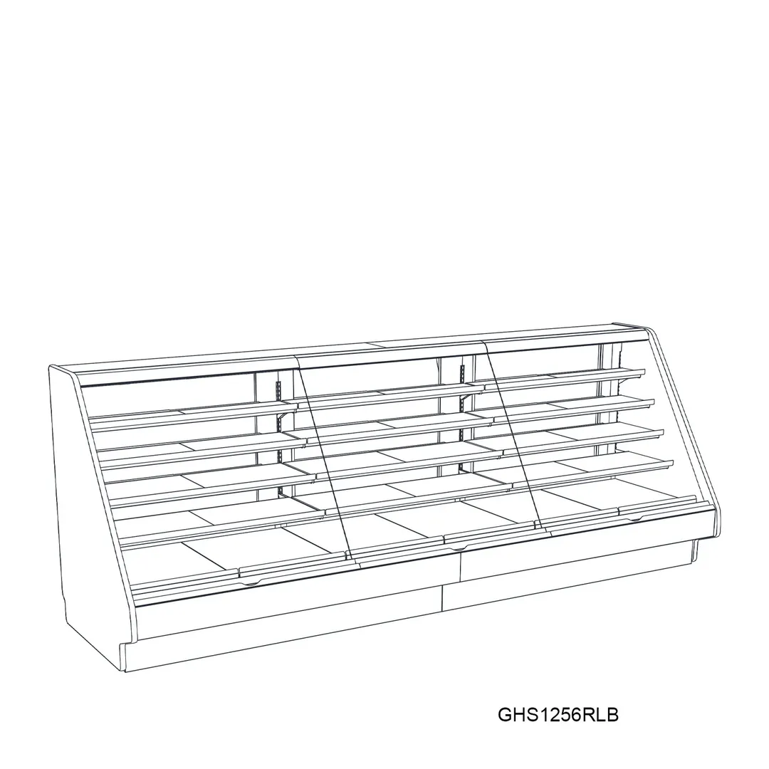 Structural Concepts GHS1056RLB (FLAT) 121" Refrigerated Display Case