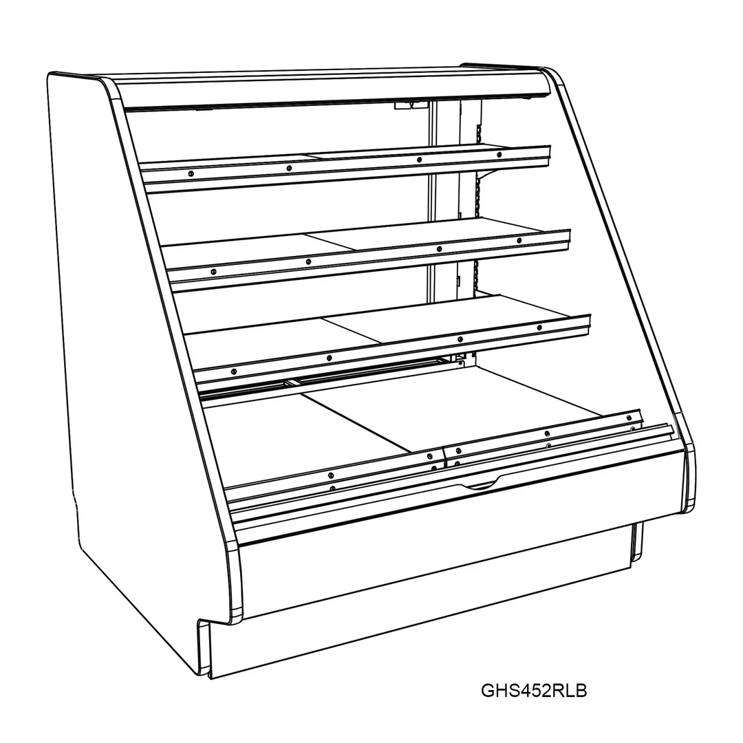Structural Concepts GHS552RLB (FLAT) 61" Refrigerated Display Case