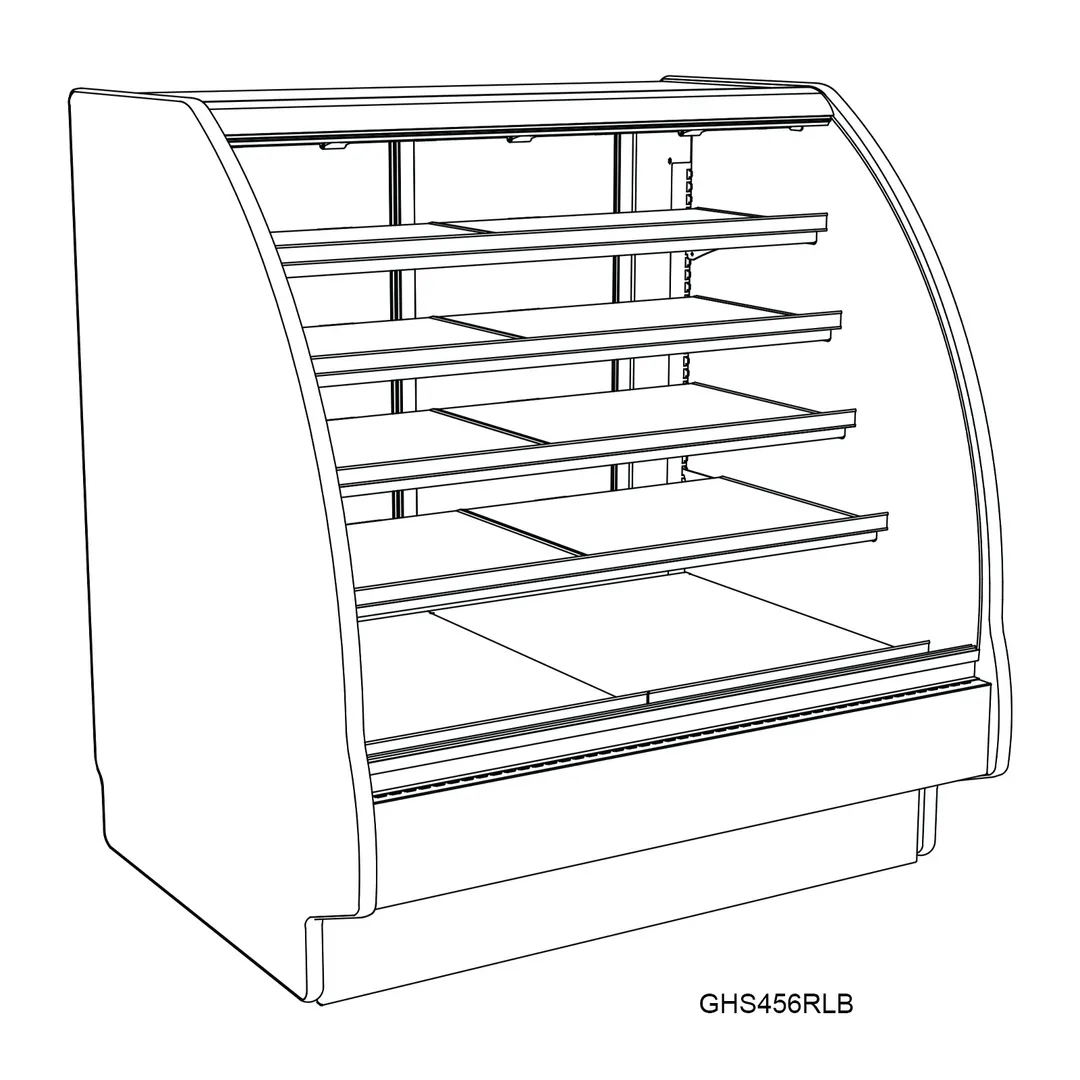 Structural Concepts GHS656RLB (CURVED) 73" Refrigerated Display Case