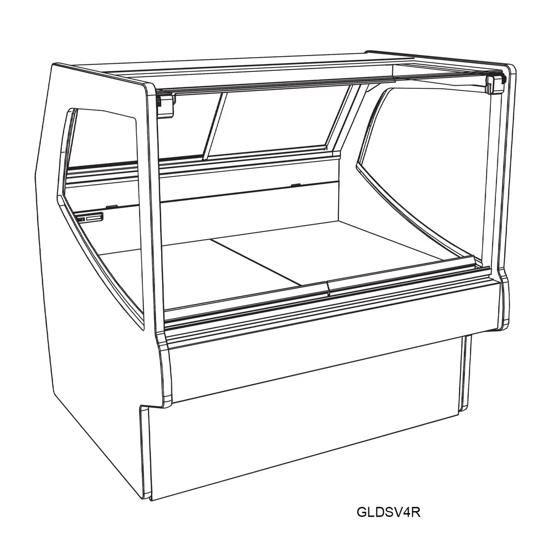 Structural Concepts GLDSV8R 98" Flat Refrigerated Deli Display Case