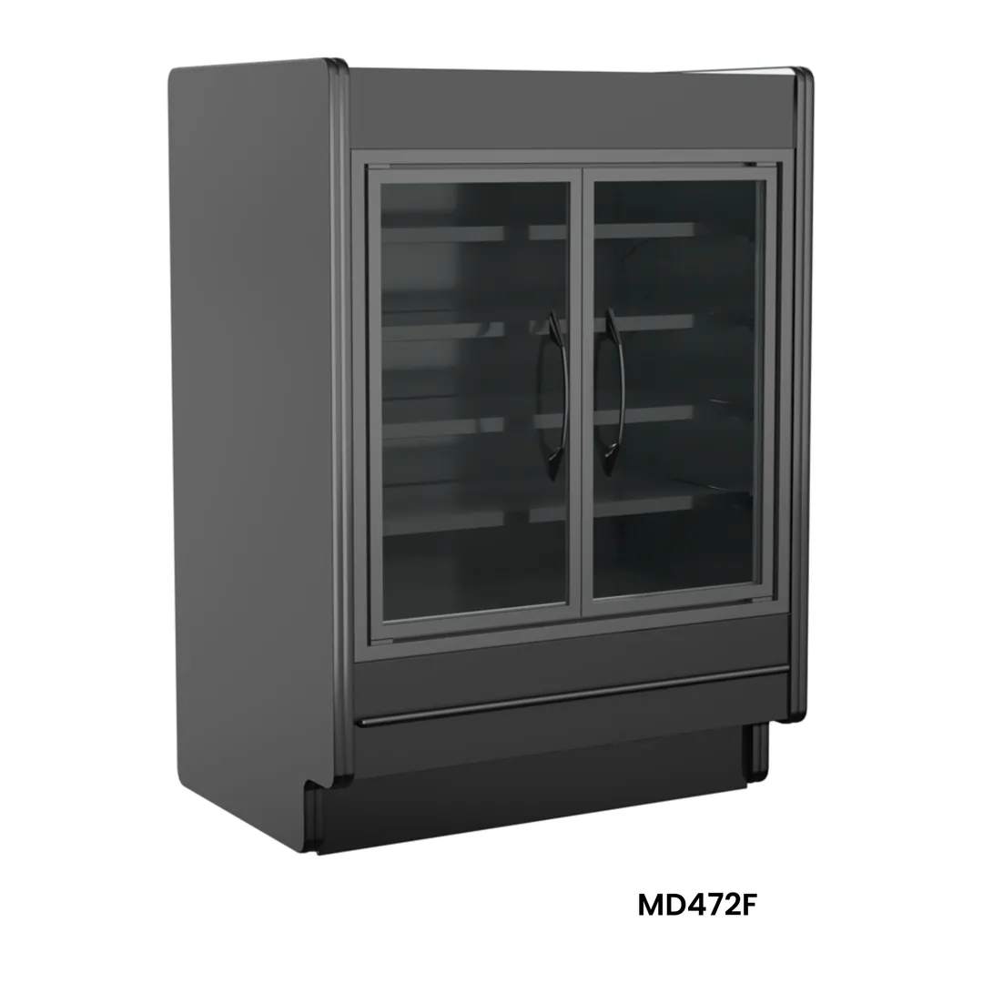 Structural Concepts MD472F - 48" x 37" x 73" Glass Door Freezer, Black, Remote DX, 1172W 208‑240V