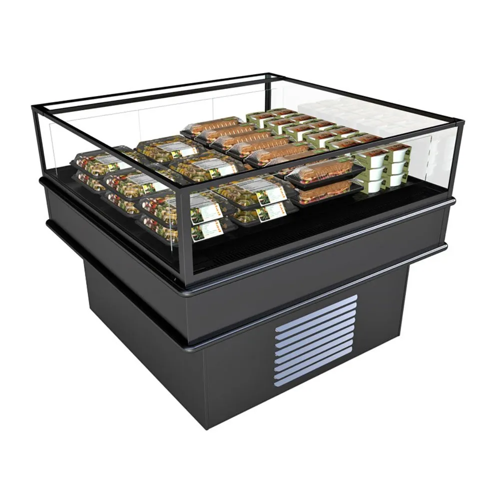 Structural Concepts MI44R 50" Self-Service Mobile Island Open Air Merchandiser, Self-Contained, Deck Only