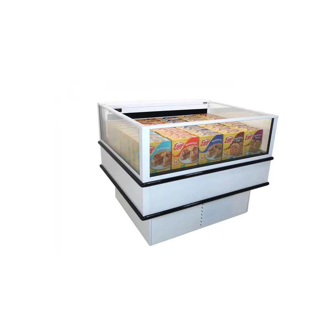 Structural Concepts MI46RF 75" Self-Service Mobile Island Open Air Merchandiser, Dual Temp (Refrigerator/Freezer)