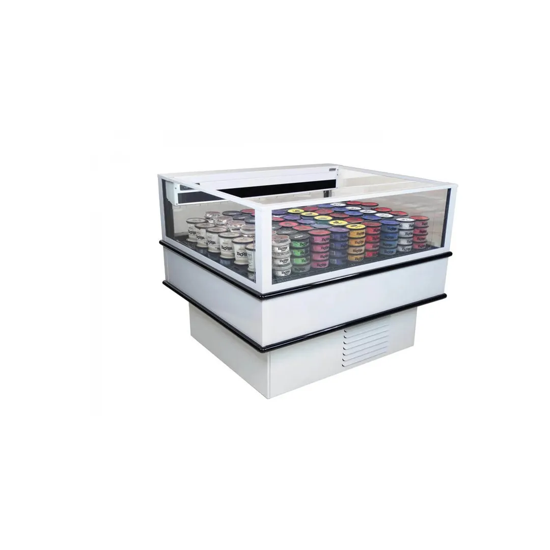 Structural Concepts MI46RF 75" Self-Service Mobile Island Open Air Merchandiser, Dual Temp (Refrigerator/Freezer)