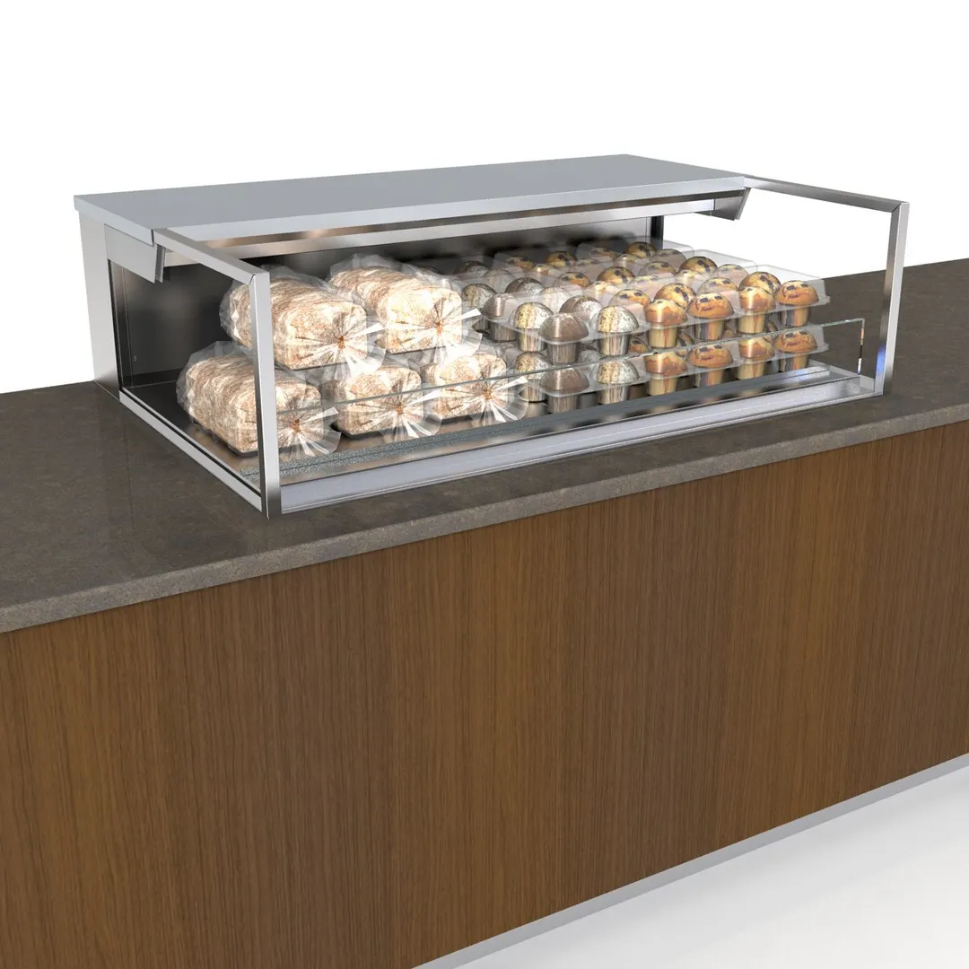 Structural Concepts NE3613DSSV 36" Reveal Self-Service Non-Refrigerated Slide In Counter Case