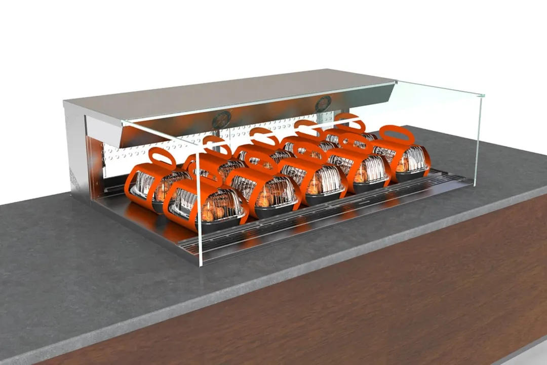 Structural Concepts NE3613HSSV Reveal® Self-Service Heated Slide In Counter Case
