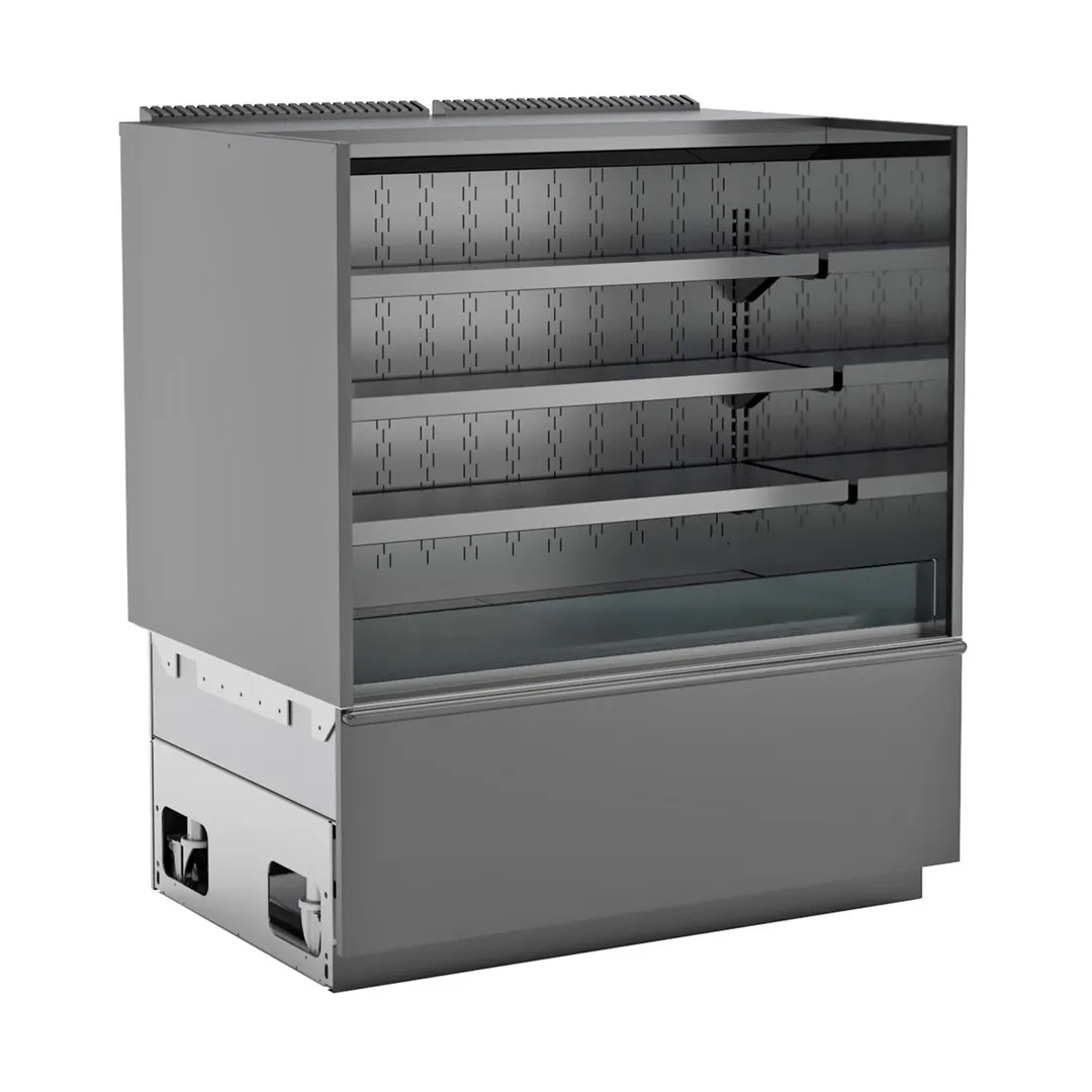 Structural Concepts NM6055RSSV 60" Blend® Refrigerated Self-Service Center Case, Open Flat, 3 Shelves
