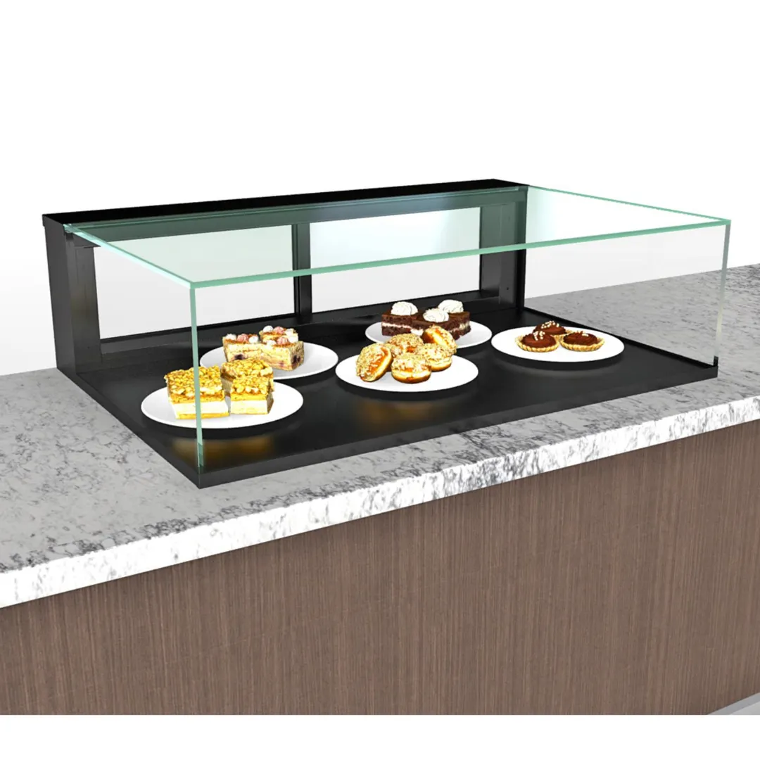 Structural Concepts NR3613DSV 36" Reveal® Service Non-Refrigerated Display Case, Black