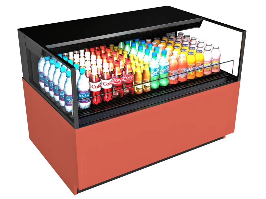 Structural Concepts NR3633RSSV 36" Horizontal Self-Serve Open Air Merhandiser in Black, Self Contained, Deck Only
