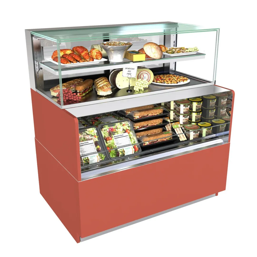 Structural Concepts NR7251RRSSV 72" Reveal Dual Service Dry / Refrigerated Bakery Case