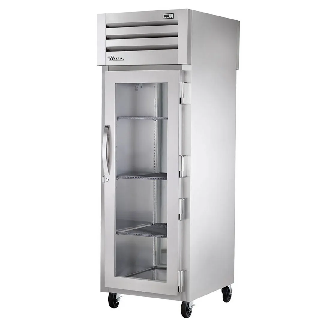 True STR1RPT-1G-1S-HC Pass-Thru Glass Front / Solid Rear Swing Doors Refrigerator