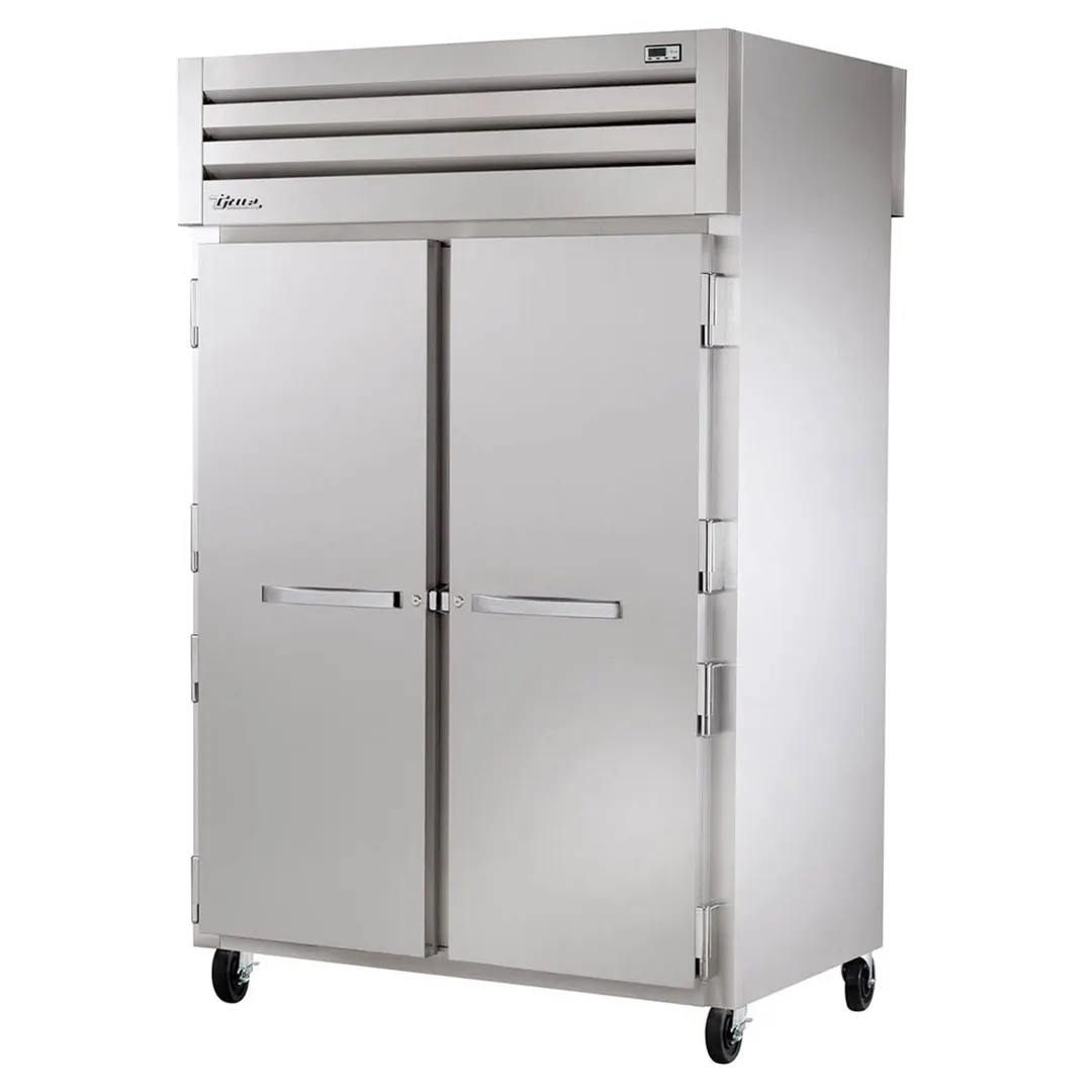 True STR2F-2S-HC 52.63" 2-Solid Door Reach-In Freezer, Top Mounted, 52 cu. ft., Stainless Steel