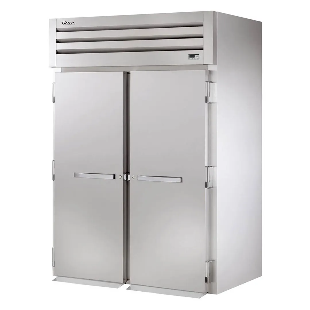True STR2FRI-2S-HC 68" 2-Solid Door Roll-In Freezer, Top Mounted, 64 cu. ft., Stainless Steel