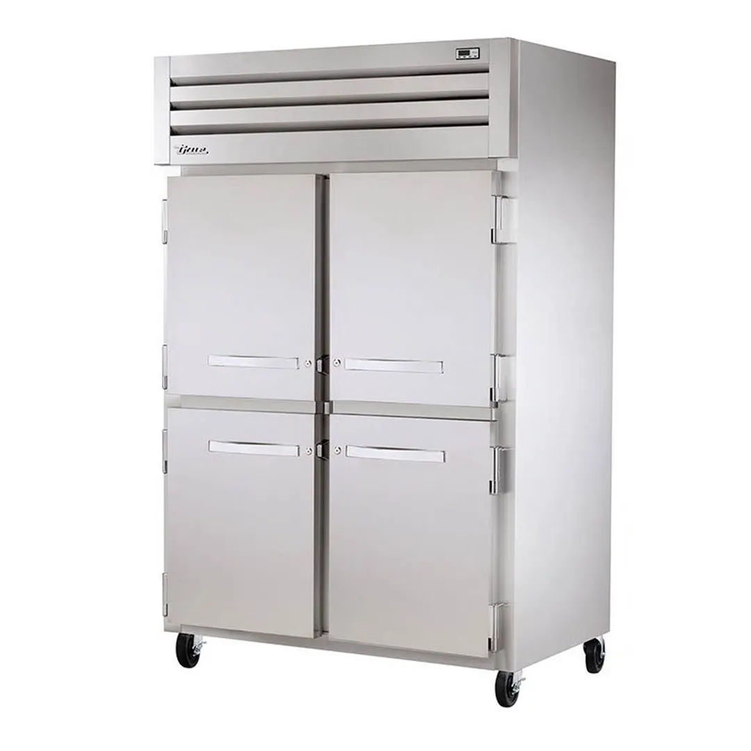True STR2HRT-2S-2S 2-Section Roll-Thru Heated Holding Cabinet, Stainless Steel, 4kW, Fits 27"×29"×66" Carts