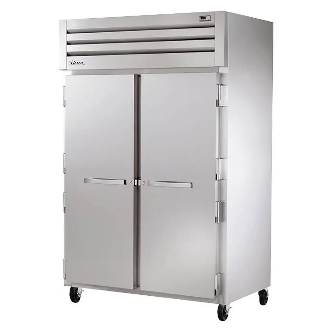 True STR2R-2S-HC 52" 2-Section Reach-In Refrigerator w/ 2 Solid Doors, Top Mount, Stainless Steel