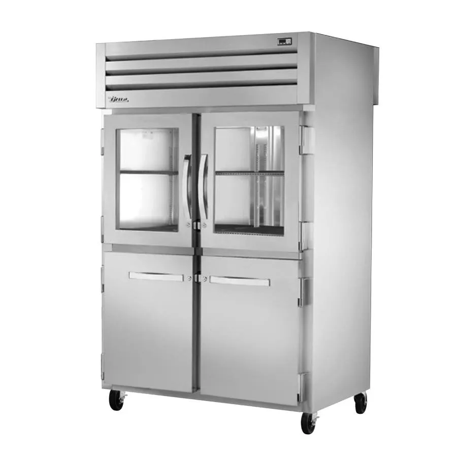 True STR2RPT-2HG/2HS-2S-HC 2 Section Pass-Thru Half Front / Solid Rear Doors Refrigerator