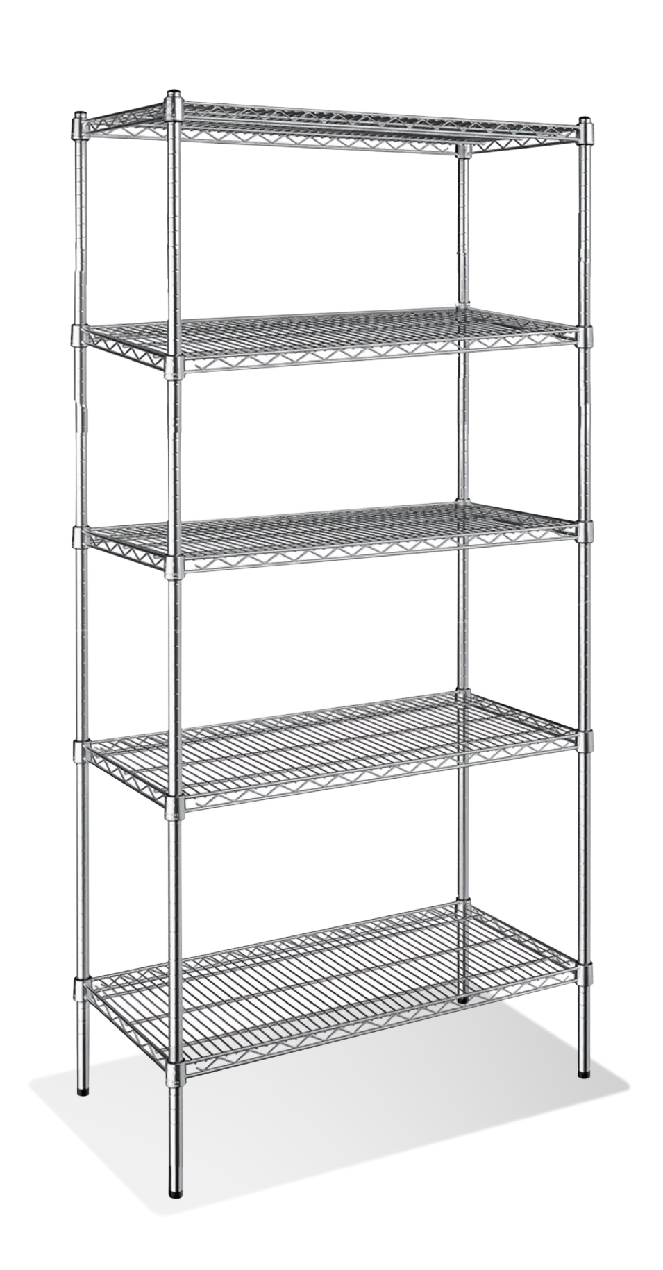 Steel Works SW1424C-5 Heavy Duty Wire Shelving Unit, 5-Tier, 14"X 24"