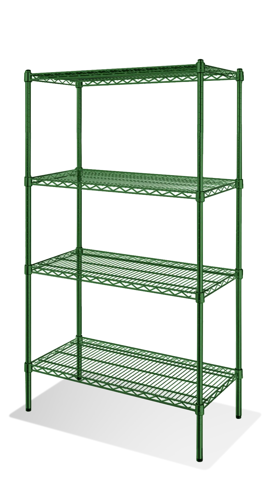 Steel Works SW1442G-4 Heavy Duty Wire Shelving Unit, 4-Tier, 14"X 42"