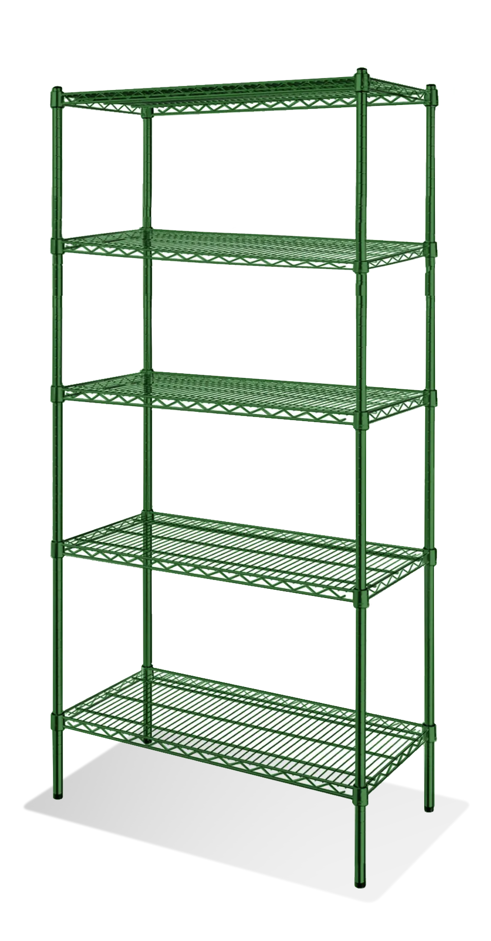 Steel Works SW1872G-5 Heavy Duty Wire Shelving Unit, 5-Tier, 18"X 72"