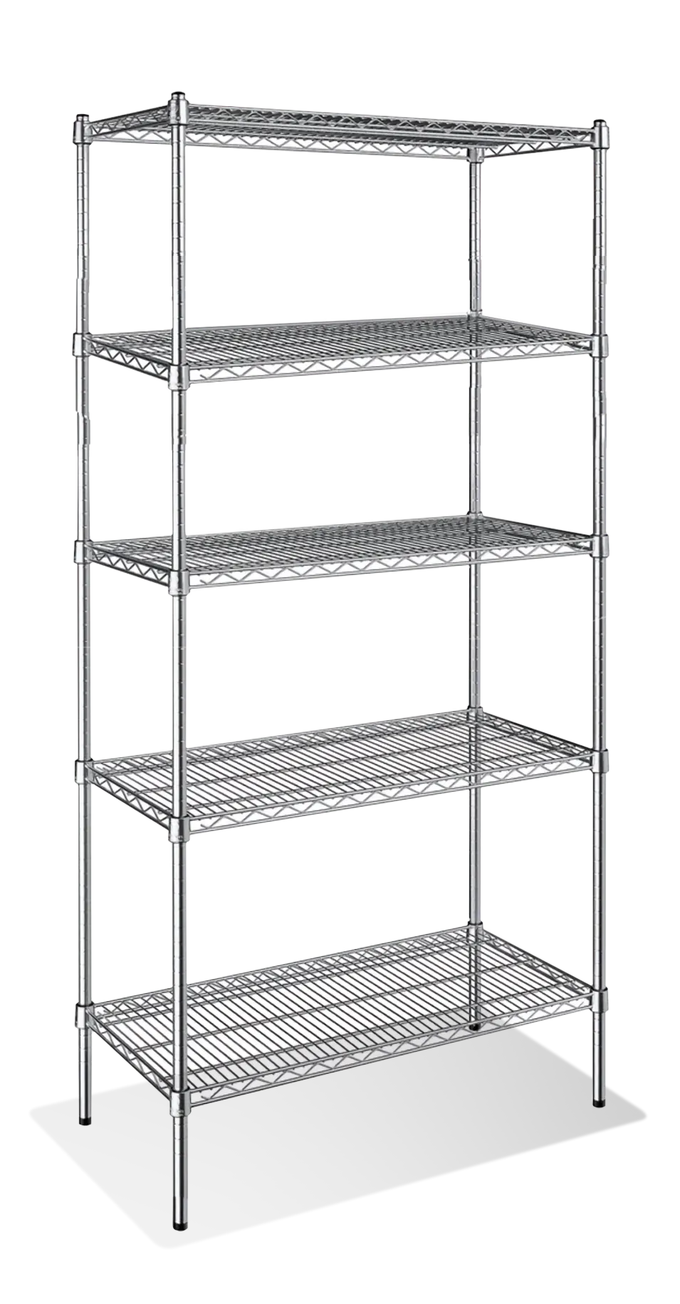 Steel Works SW2136C-5 Heavy Duty Wire Shelving Unit, 5-Tier, 21"X 36"