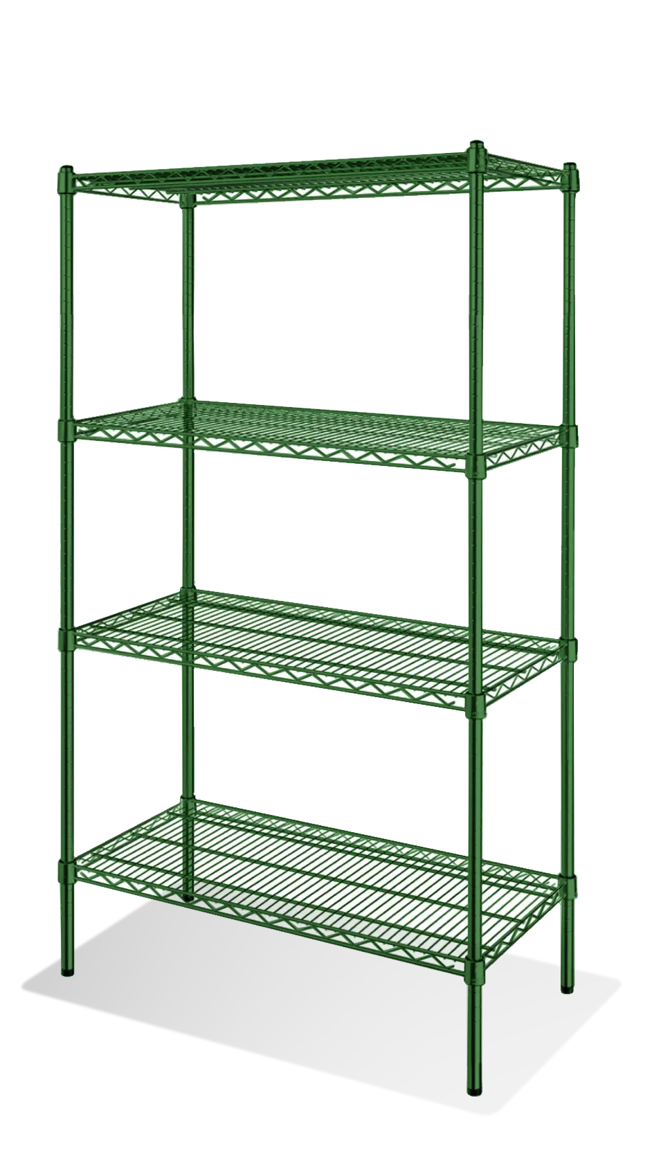 Steel Works SW2448G-4 Heavy Duty Wire Shelving Unit, 4-Tier, 24"X 48"