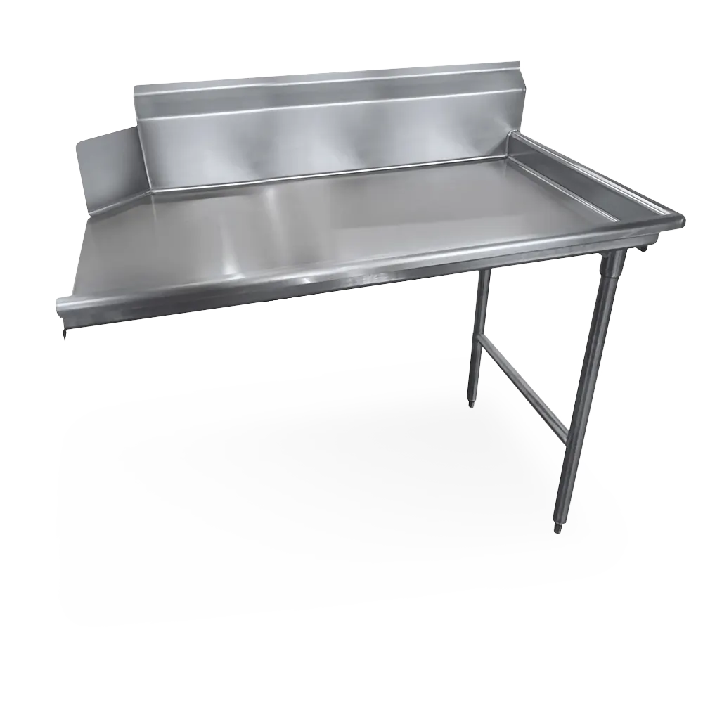 Steel Works SWCDT-72R 30"x72" Clean Dish Table - 16 Gauge Top, 9" Splash Height / Right Drainboard