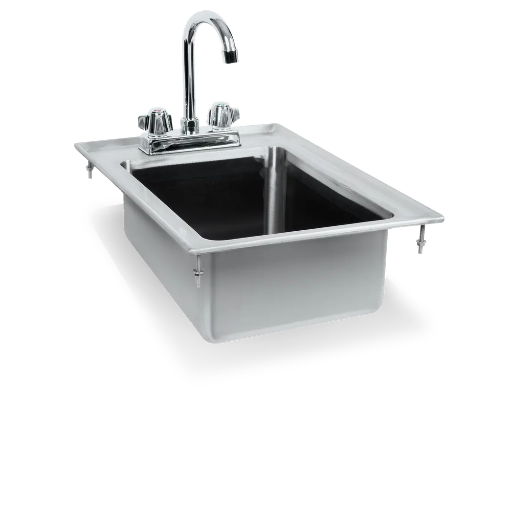Steel Works SWDIS-1FB101405 Drop In Sink, 19" X 13" X 5"H