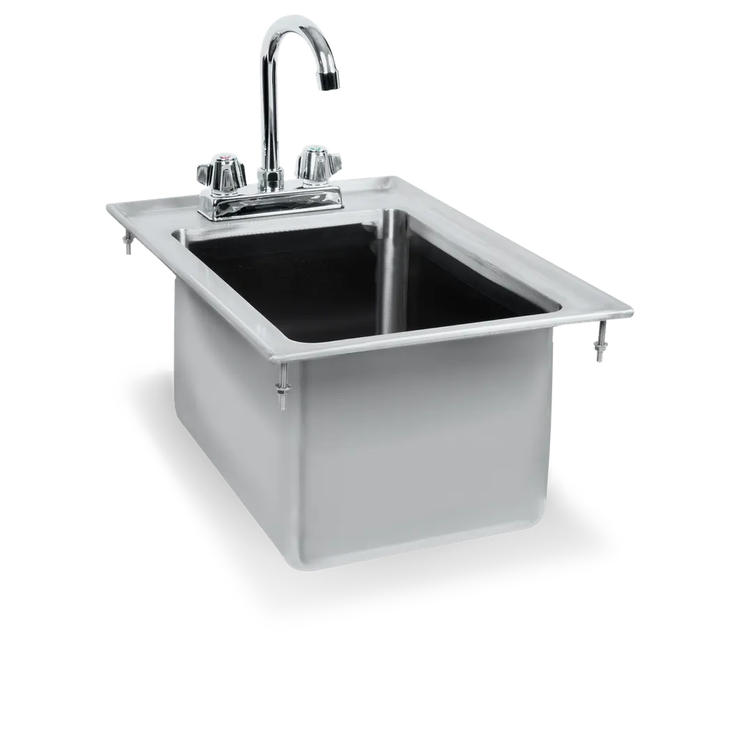 Steel Works SWDIS-1FB101410 Drop In Sink, 19" X 13" X 10"H