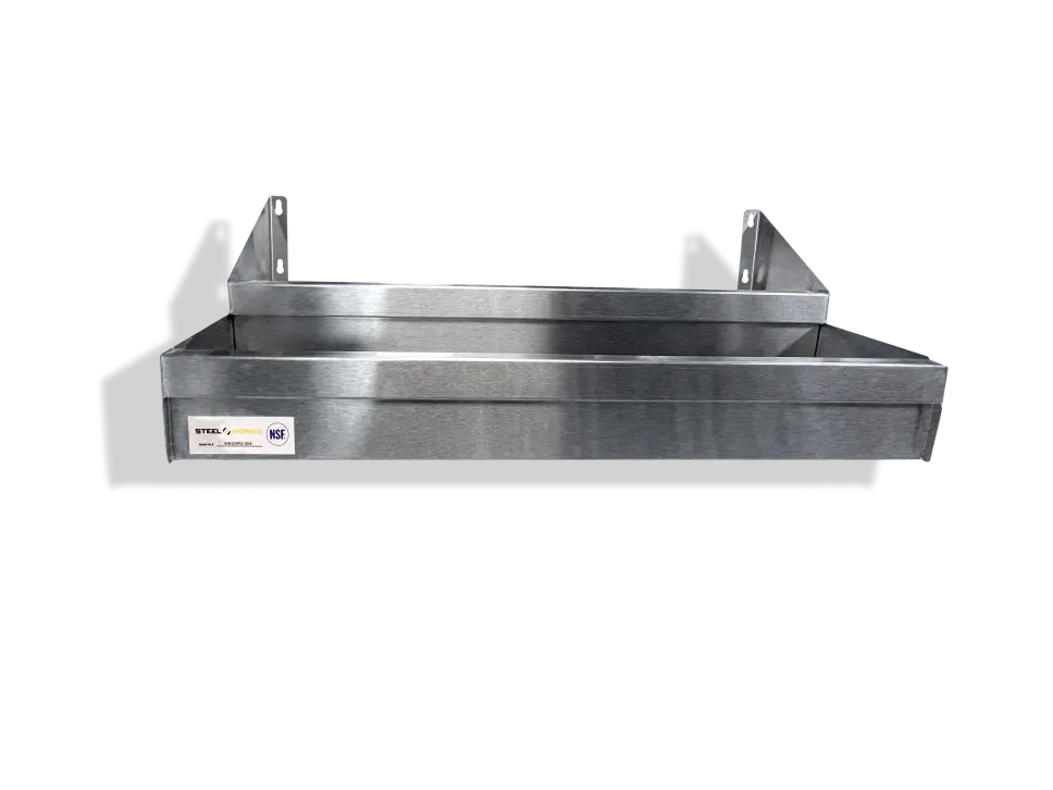 Steel Works SWDSR3-30X Double Tier Speed Rail, 30", 22/304 Stainless Steel, Keyhole Mount, Style
