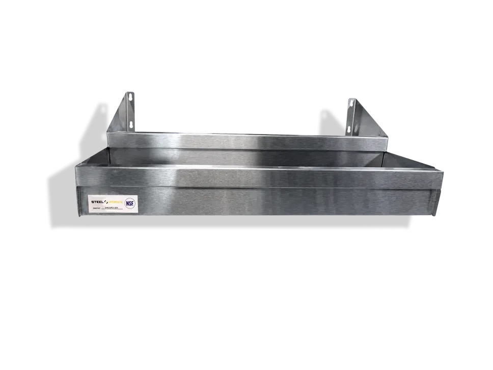 Steel Works SWDSR3-36X Double Tier Speed Rail, 36" X 30-39" Mount, Keyhole, 22/304 Stainless Steel